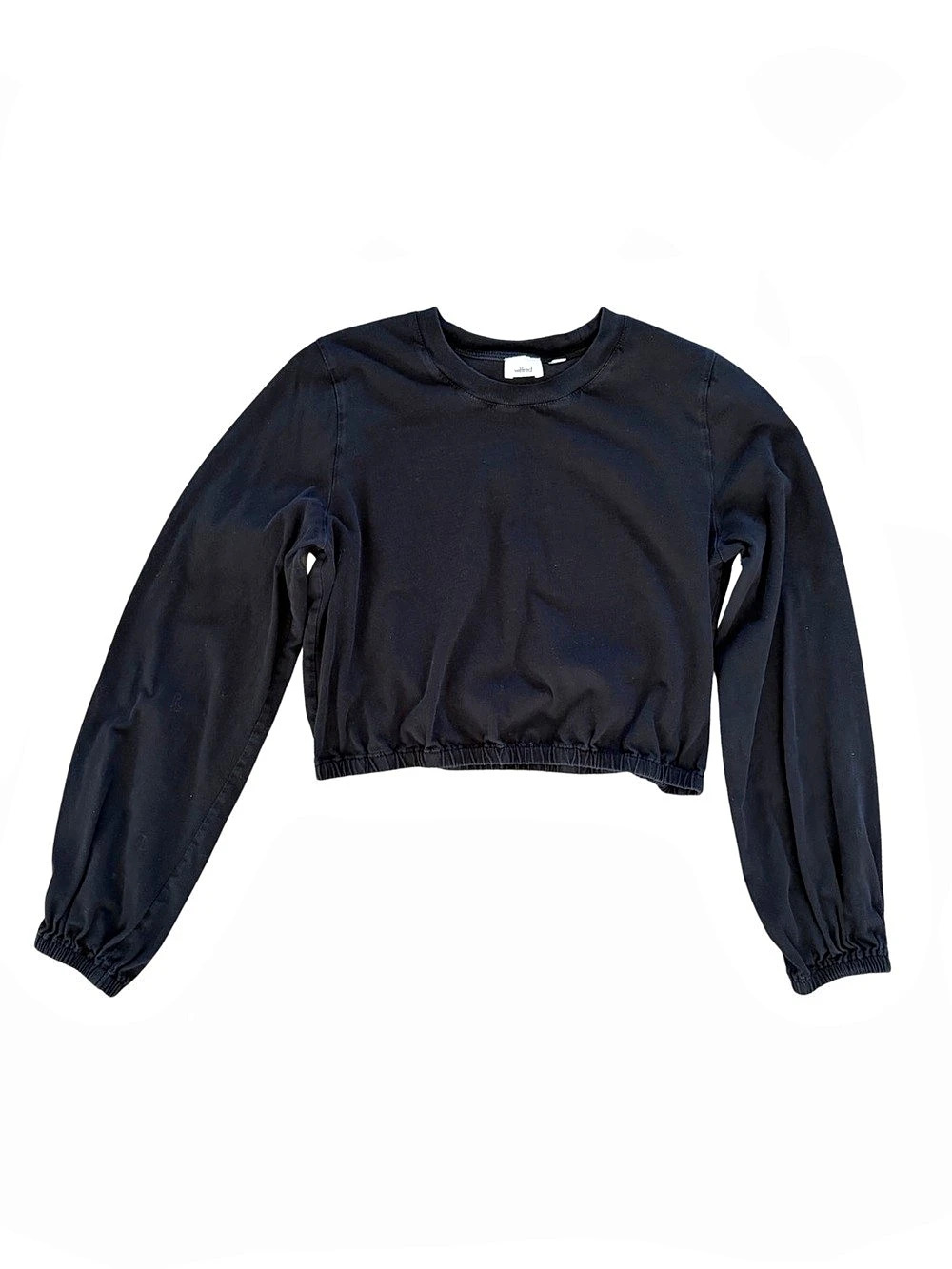 Wilfred Crop Top Long Sleeve Top Black Medium